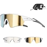 KAPVOE Photochromic Cycling Glasses Men Women Sport Sunglasses UV Protection Mountain Bike Glasses MTB Riding Running K198