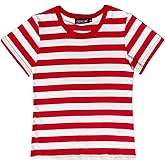 Deerose Kids Striped Shirts Short Sleeve Boy Girls July 4th Patriotic Tee Top 3-14 Years