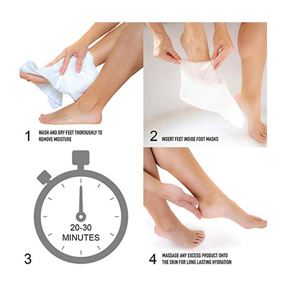 Pure Radiance by CALA Moisturizing Foot Masks 3 Pairs. : Beauty