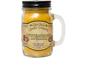 Our Own Candle Company, Butterscotch Bourbon Scented Mason Jar Candle, 100 Hour Burn Time,13 Ounces