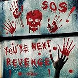 TMCCE Halloween Decoration Bloody Handprint Window Floor Clings Decals Stickers for Halloween Party Supplies - 6 Sheet