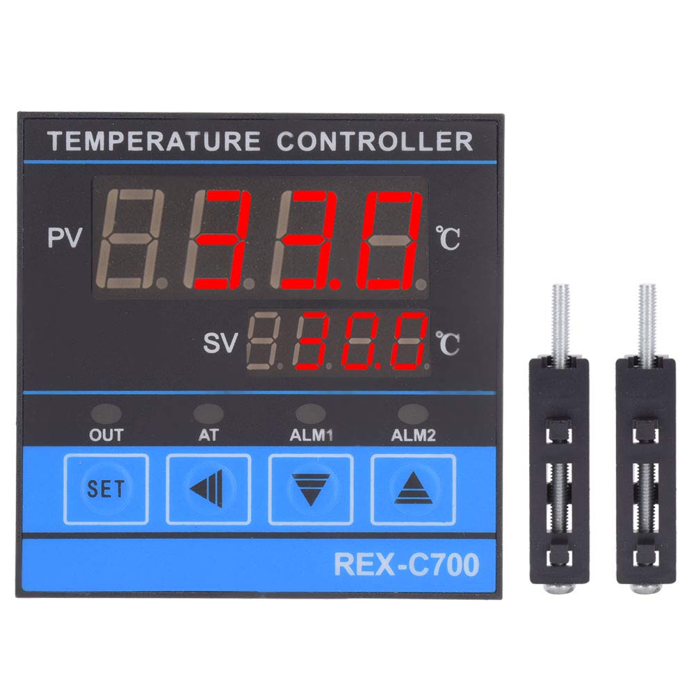 Hyuduo REX-C700 Digital PID Temperature Controller 72x72mm, 0-400°C Range with Auto-Tuning, Relay & SSR Output, Panel Mount for Industrial Heating Control