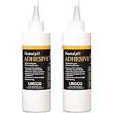 Lineco Neutral pH Adhesive, Acid Free All-Purpose Glue, White, 8 OZ, 2 Pack | Dries Clear, Remains Flexible, Used for Bookbinding and Book Repair, Framing, Collages, Paper Art and Crafts