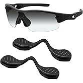 Mryok 2 PCS Replacement Nose Pieces Nose Pads for Oakley Radar Path EV RadarLock Sunglasses - Black & Black