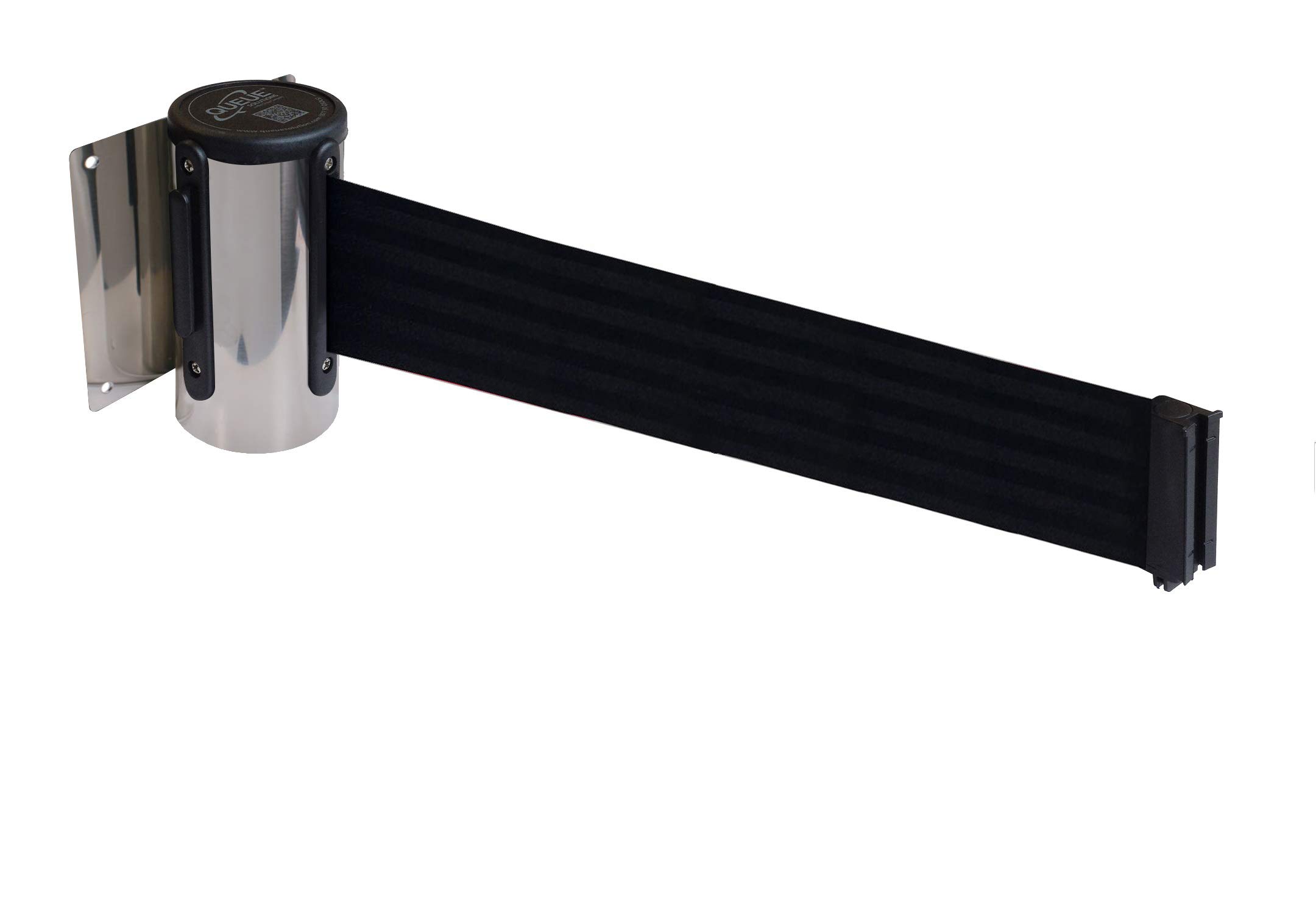 Flexibarrier Wall Mount Including Barrier Tape (Economy) 2.3 m / 4.5 m (2.3 m, Silver/Black)