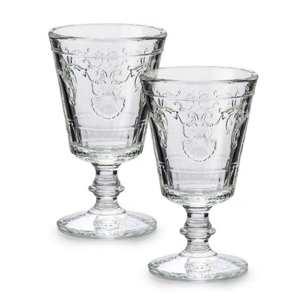 La Rochere Verre Versailles A Vin Set of 2 Wine Glasses 200ml | French Decorated Goblets