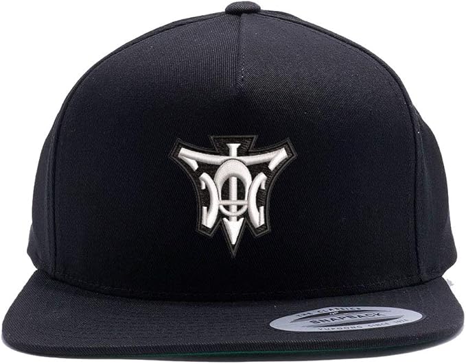 Top Level Apparel H O T Kpop Logo Embroidered Structured Flatbill Snapback Baseball Cap Black 