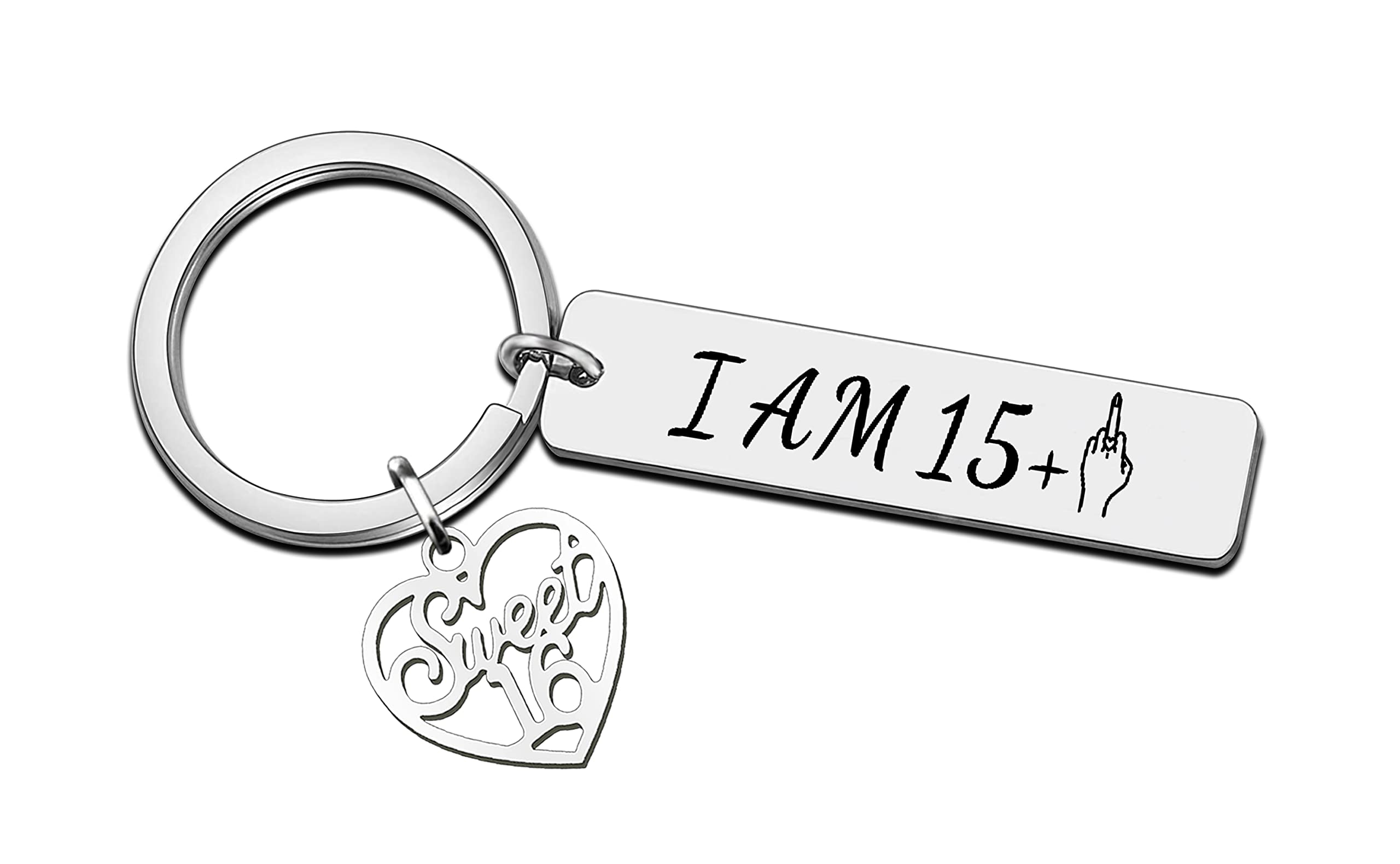 JETTOP 16th Birthday Gifts for Girls Teen Famale Sweet Funny 16th Birthday Keyring