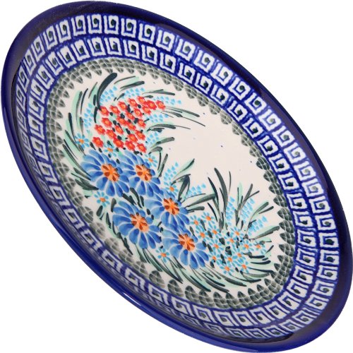 Polish Pottery Ceramika Boleslawiec 1102/169 Dessert Plate 19, 7-1/2-Inch in Diameter