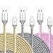 Eversame 4019344 Premium Nylon Braided 10-Feet Micro USB Charging Cable for Android, Samsung, HTC, LG, Sony, Blackberry Phones, 3-Pack - Black White Pink