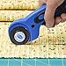 45mm Rotary Cutter Set for Sewing Fabric Leather Quilting Tools with 5 Replacement Pinking Rotary Blades