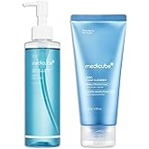 medicube Double Cleansing Duo for Flawless Glass Skin: Zero Pore Blackhead Cleansing Oil and Zero Foam Cleanser, Valentines Day Gifts for Her, Skin Care Set
