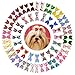 Pet Hair Bows, 60 PCS Bulk Kitten Puppy Horse Headdress Grooming Accessories Dog Hair Bows with Rubber Bands