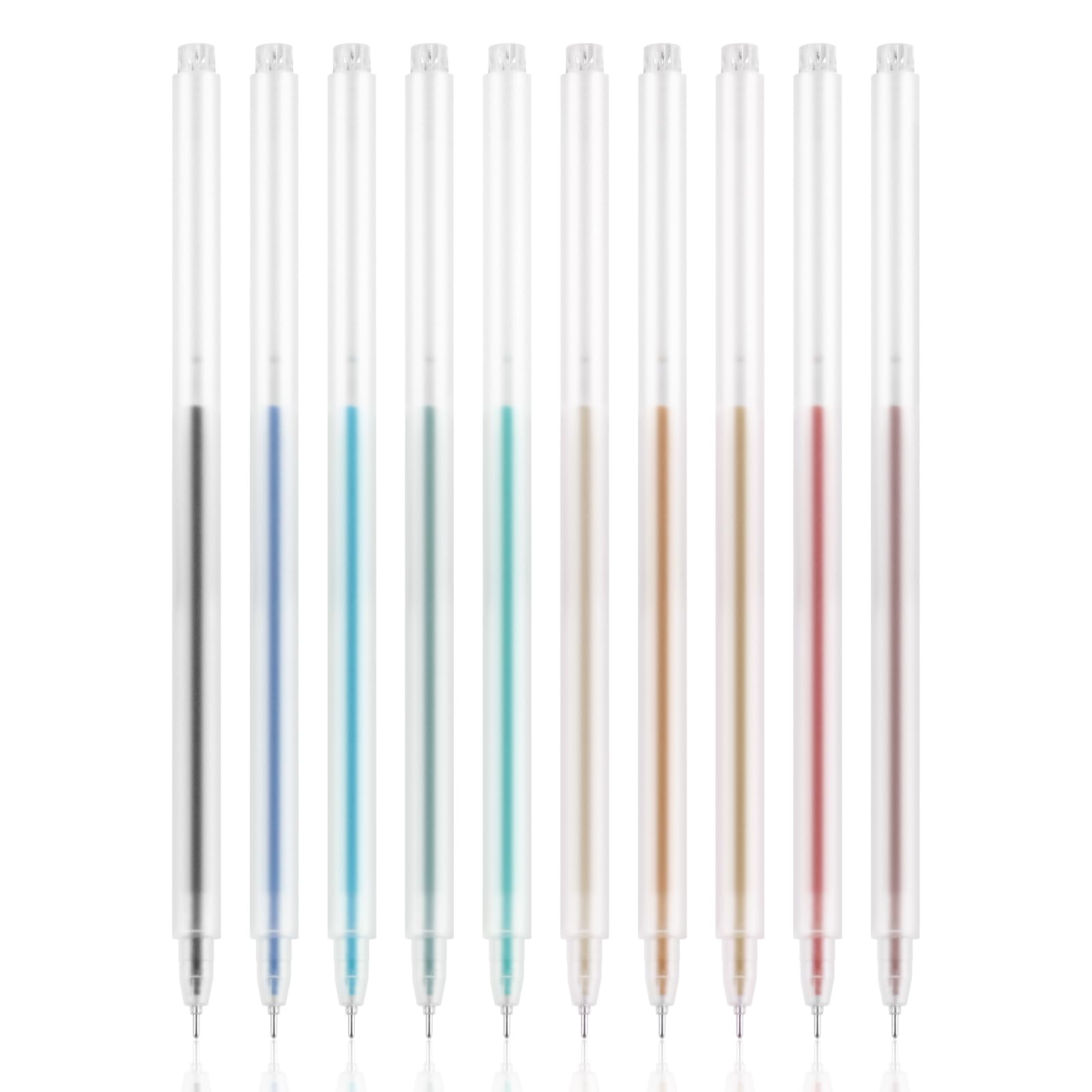 EooUooIP Gel Ink Pens,10 pcs Gel Pen Gel Ink Pens Office Supplies Ballpoint Pen Colored Pens Gel Pens Fine Point Smooth Writing Pens for Journaling Note Taking