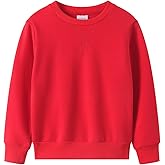 Spring&Gege Youth Basic Sport Crewneck Pullover Sweatshirts for Children(3-14 Years)