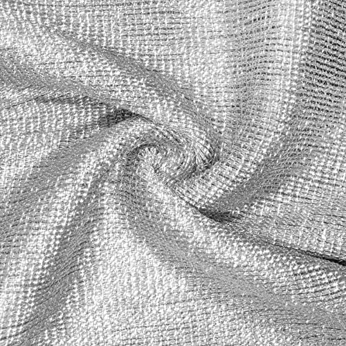 Rheane Silver Shawls and Wraps for Evening Dresses Shawls and Wraps for Weddings Silver Shawls and Wraps for Evening Dresses Wedding Shawl Fall (Silver with Silver Glitter)