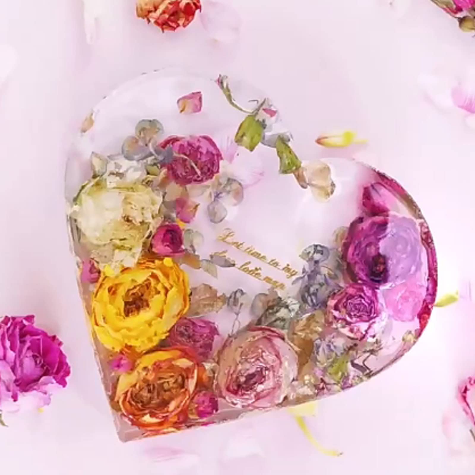 Large Silicone Molds for Resin, Heart Resin Mold, Epoxy Resin Molds for Flowers Preservation, Resin Art Casting, DIY Wedding, Valentine, Home Decors (8.3'' x 2'')