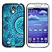 Galaxy S4 Case, Laser Technology for Protective Samsung Galaxy S4 Case Black DOO UC (TM) - The Wonderful Dream Teal Mandala