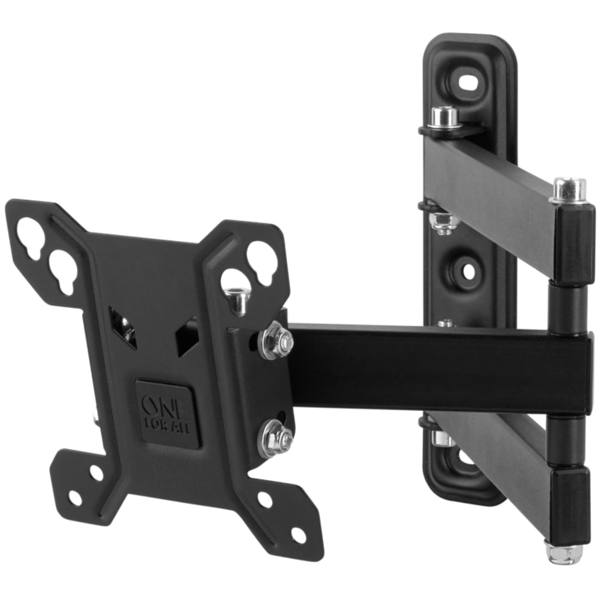 One For All Full Motion TV Bracket – Swivel (180°) Tilt (15°) Wall Mount – Screen size 13-27 Inch - For All types of TVs – Max Weight 30kgs – VESA 75x75 to 100x100 - Black – WM2151
