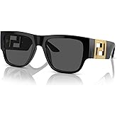 Versace Man Sunglasses Black Frame, Dark Grey Lenses, 57MM