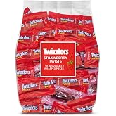 Classic Strawberry Licorice Twists &ndash; Individually Wrapped Soft Chewy Red Candy &ndash; 2 lb Bulk Bag (&asymp; 88 Pieces) &ndash; Perfect for Candy Buffets, Favors &amp; Sharing