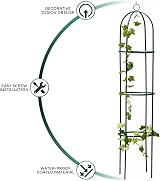 Crystals Garden Obelisk for Climbing Plants 1.9m Tall Metal Trellis view 3