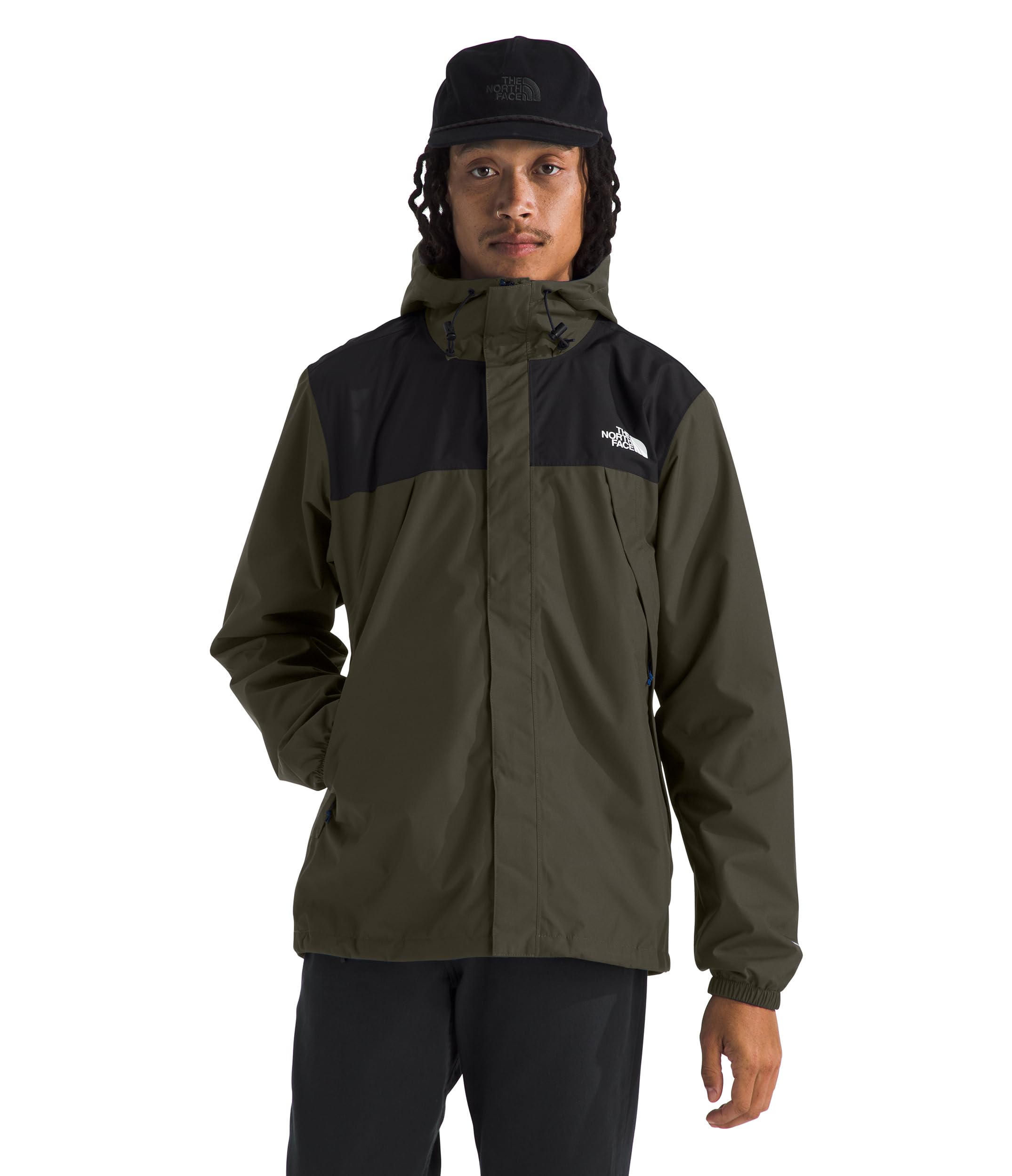 The North Face Men’s Antora Jacket (Standard & Big Size) – Waterproof & Windproof Rain Coat, Secure Zip Hand Pockets, New Taupe Green/TNF Black, 2X Big
