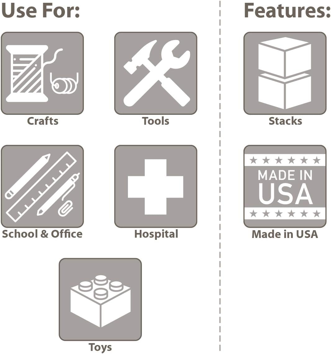 Akro-Mils 14-Inch ProBox Plastic Toolbox for Tools, Hobby or Craft Storage Toolbox with Removable Tray, Model 09514, (14-Inch x 8-Inch x 8-Inch), Red: Home Improvement