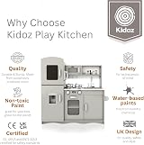 Kidoz Signature Wooden Toy Kitchen Large Play Kitchen Grey With Lights Sounds view 7