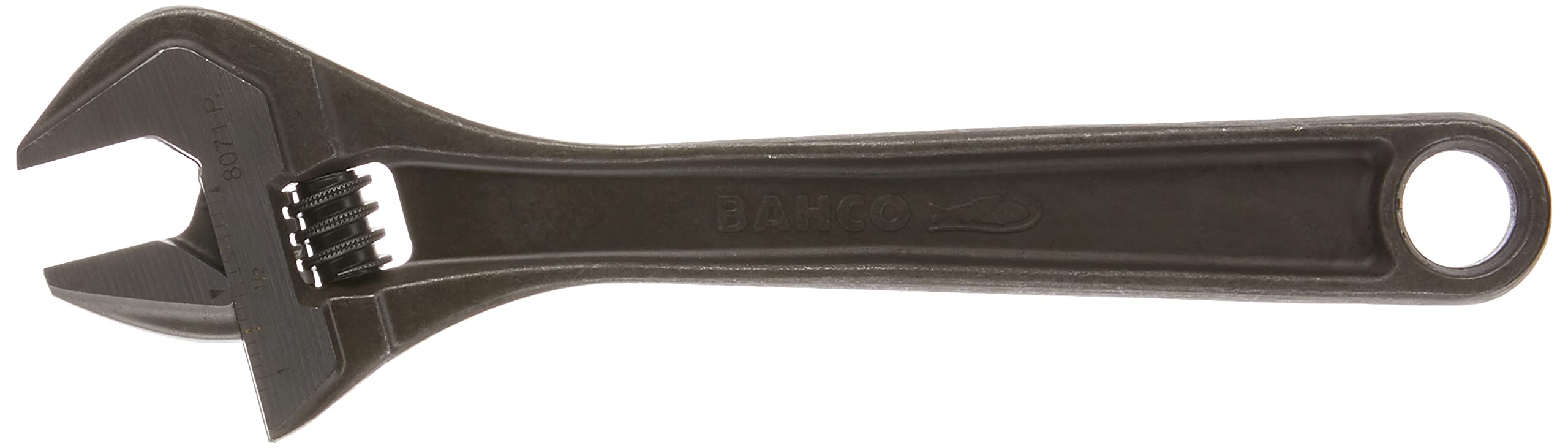 BAHCO 8072 R US 10-Inch Adjustable Wrench – Black Phosphate Finish, Precision Hardened, Anti-Corrosion, With Measurement Scale
