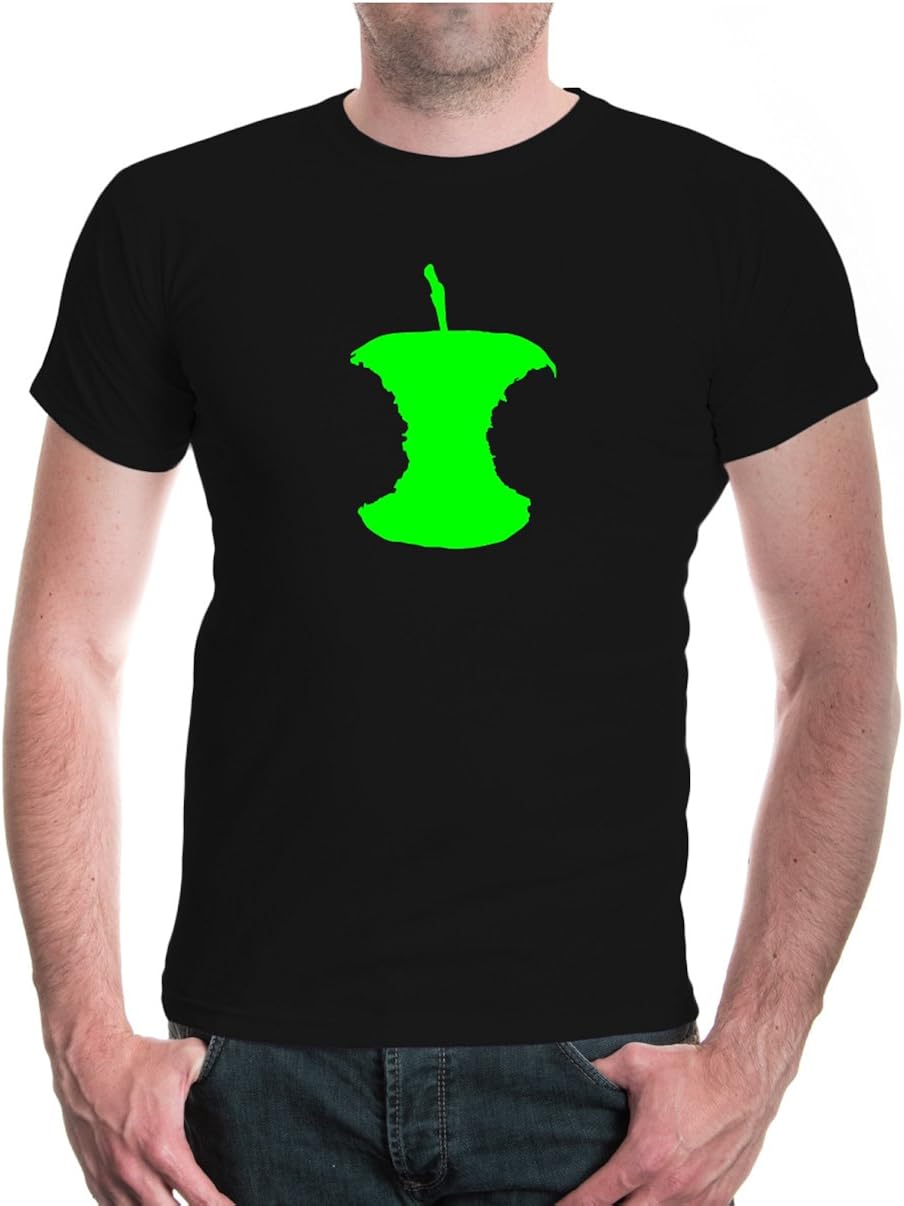 T-Shirt Apple-Fuit-XXXL-black-neongreen