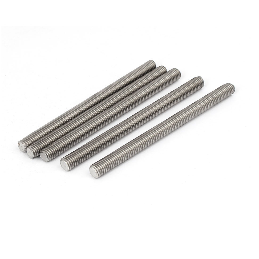 sourcingmap M8 x 110mm 304 Stainless Steel Fully Threaded Rods Bar Studs Fasteners 5 Pcs