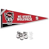 North Carolina State Wolfpack Pennant Flag and Wall Tack Mount Pads