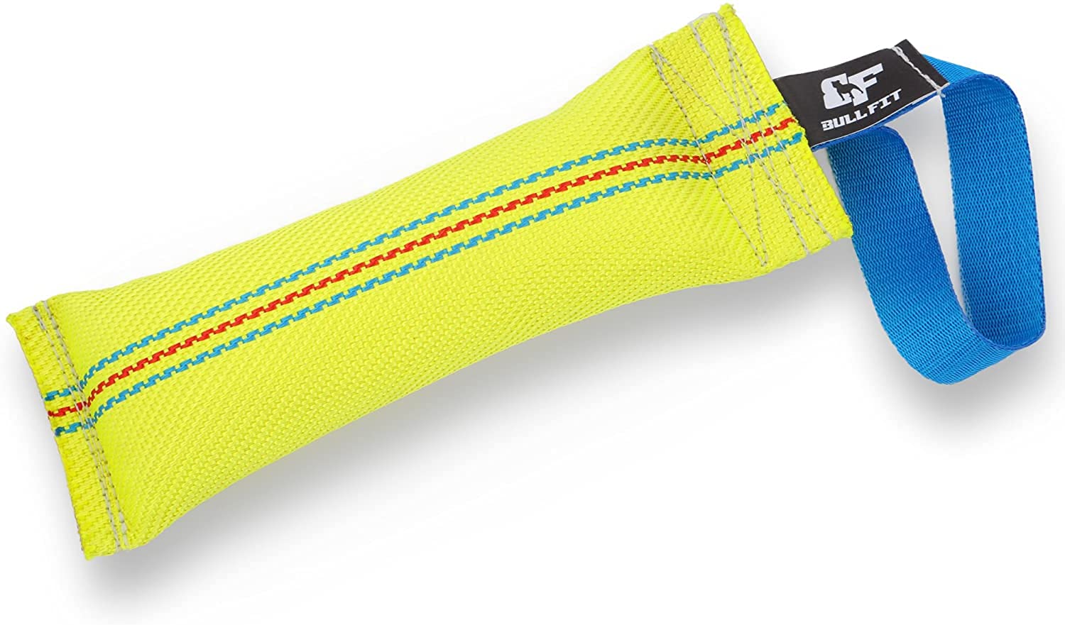 Bull Fit Dog Tug Toy 25 cm with Strong Handle - Made of Durable & Tear-Resistant Fire Hose - Ideal for Tug of War, Fetch & Puppy Training of Medium to Large Dogs - Firmly Stitched Dog Pull Toy