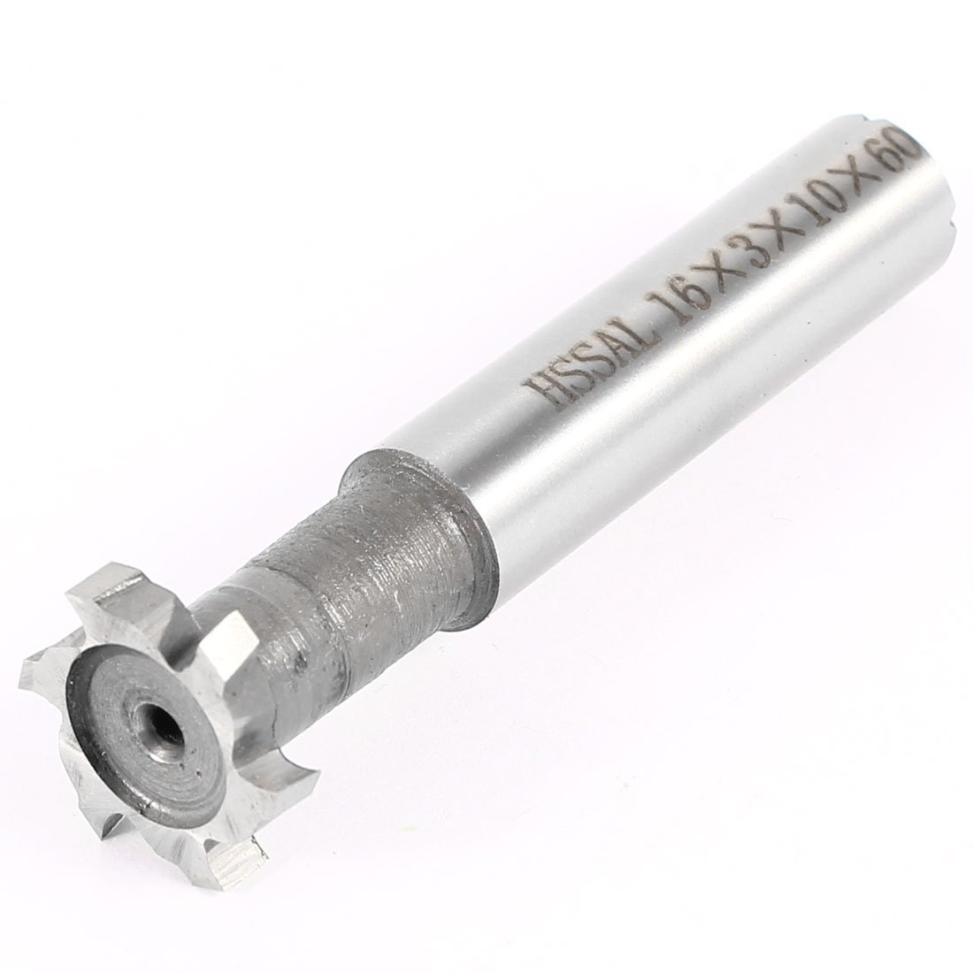 sourcingmap Milling Cutter 3mm Depth 16mm Cutting Dia 6 Flutes HSS T Slot End Mill