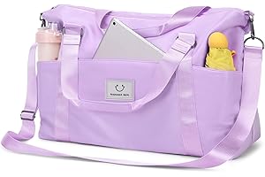 MUSEVOS Gym bag for Women, Travel Duffel Bags with Trolley Sleeve, Weekender Overnight Bag, Carry on Tote Bag Dance Bag