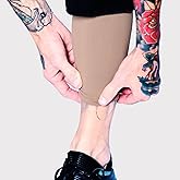 Tat2X Ink Armor Premium Calf Tattoo Cover Up Sleeve - No Slip Gripper - U.S. Made - Suntan - XL2X (single calf leg tattoo cover up sleeve)