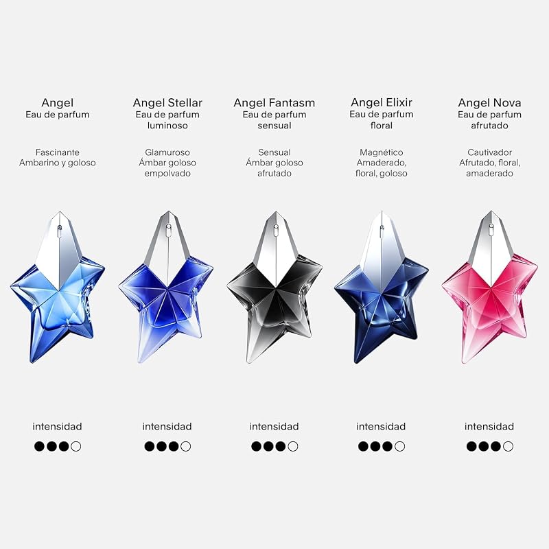 Angel Nova Eau de Parfum, Perfume para Mulheres, Aroma Floral com Nuances Amadeiradas e Frutadas, Fragrância Cativante, Reutilizável, 100 ml
