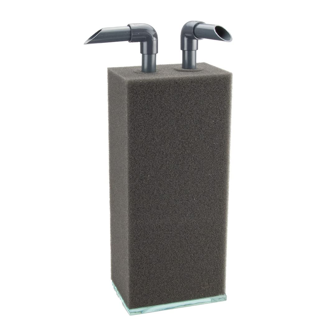 Aquarium Sponge Mobile HMF Biological Internal Hamburg Matten Air Fish Tank Quiet Water Foam Filter for Shrimp Fish 15x10x34cm up to 200-250 liter Tanks (PPI 45 fine (shrimp safe), Black)