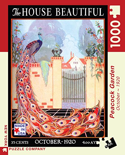 Peacock Garden House Beautiful 1000-Piece Puzzle