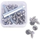 Kylebooker 26pcs Screw-in Studs for Wading Boots,3/8" | Fishing Wading Boot Studs for Felt Or Rubber Sole with Installation Tool