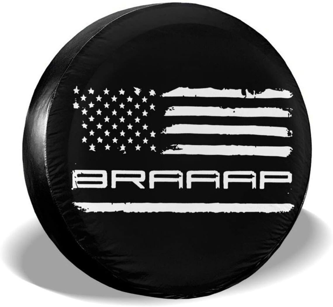 USA Flag Braaap Motocross Dirt Bike Spare Tire Tire Cover