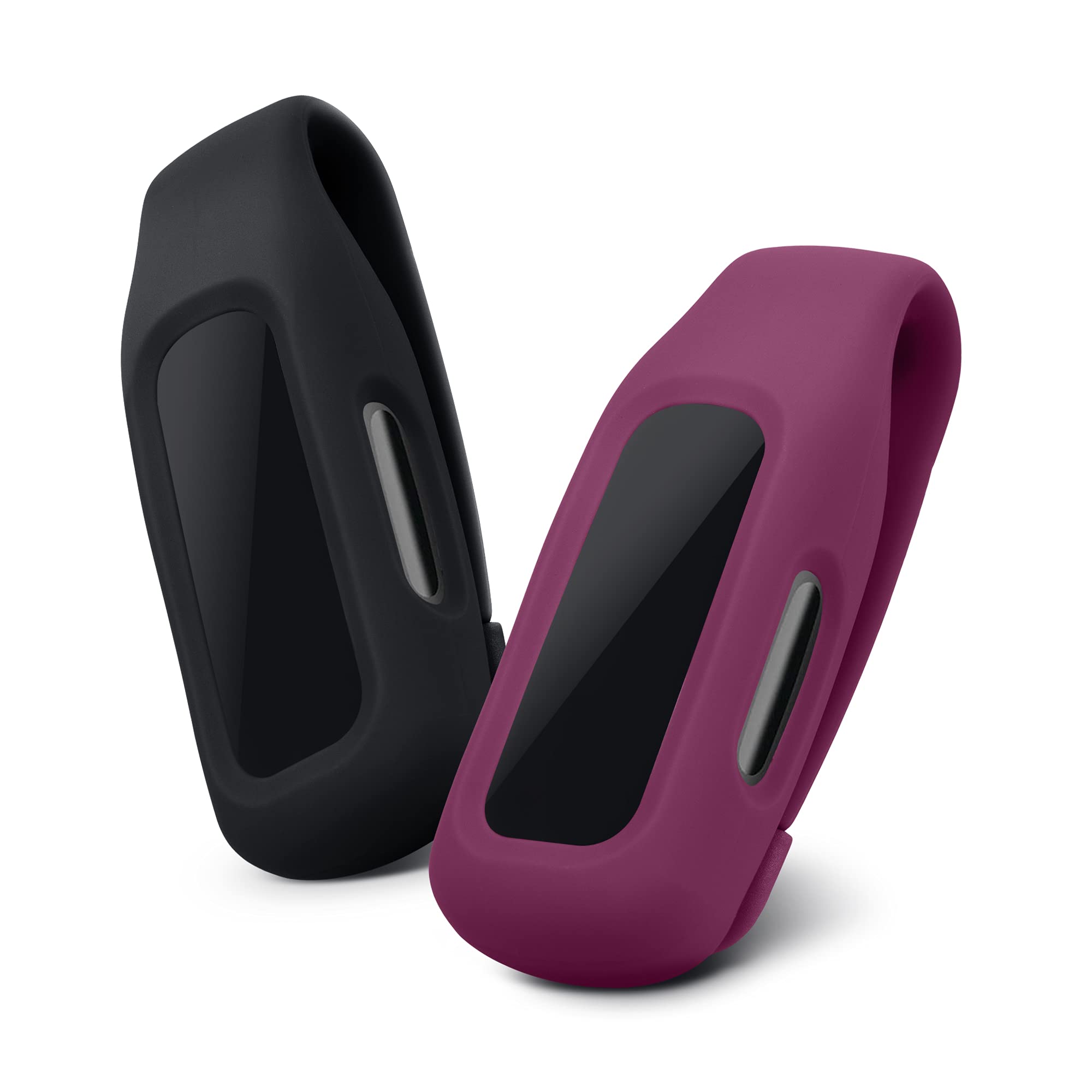 kwmobile Clip Halter kompatibel mit Fitbit Inspire 3 / Inspire 2 / Ace 3 - Silikon Fitnesstracker Halterung - ohne Tracker