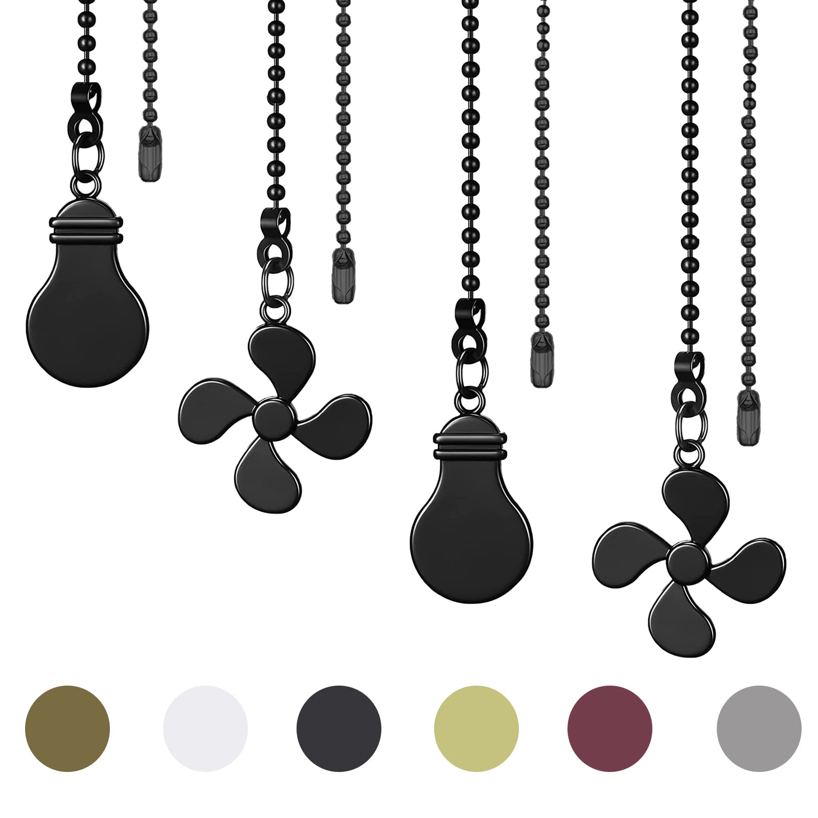 SUR-CIEL 4PCS Ceiling Fan Pull Chain, Pull chains