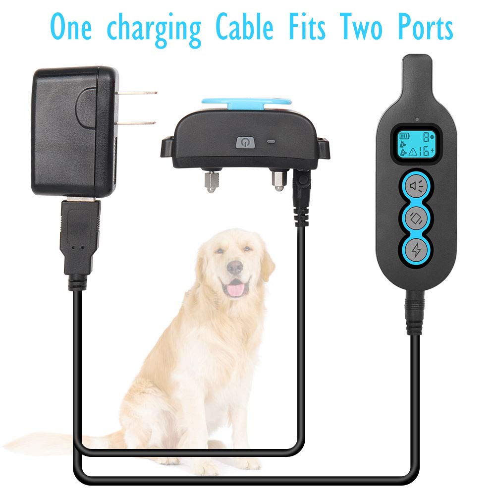 Dog Training e Collar, Shock/Vibrate/Beep Collar for Dog, IPX7 Waterproof Pet Trainer with Remote, Fast Training Effect Bark Collar for Big/Medium/Small Dog, 1000FT Max Remote Range, Long Battery Life