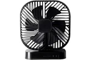 Cenroelon Silent USB Fan with Magnetic Base 5xAA Battery or USB Powered Desk Fan Featuring Three Speed Timing Function Ideal 