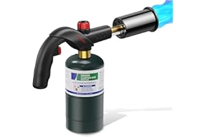 Sondiko Powerful Propane Torch Head with Igniter, Soldering Equipment Power Tools, Adjustable Blow Torch, Cooking Torch, Searing Torch for Steaks, Welding and BBQ, Black(Propane Tank Not Included)