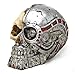 Bellaa 26713 Steampunk Protruding Gearwork Robotic Human Skull Statue Figurine