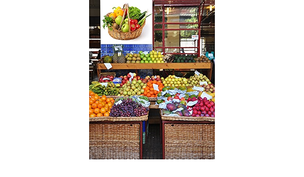 Oedim Vinilo Decorativo Pared 3D Fruteria | Cesta de Mimbre ...