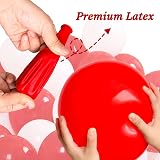 ASIYUHY 100 Pcs Red White Balloons 12 Inch Thickened Latex Party Decor view 5